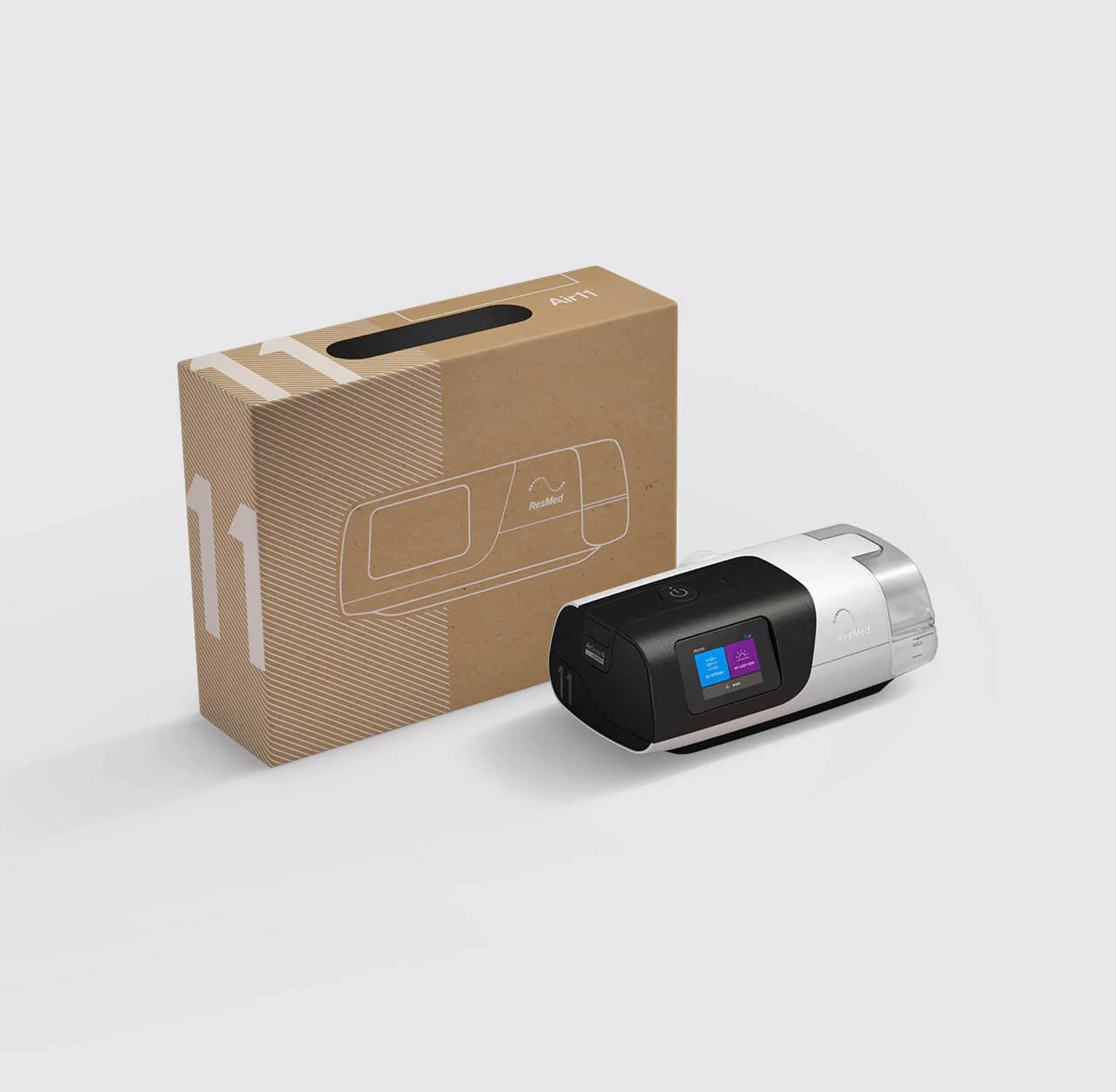 ResMed AirSense 11 AutoSet 4G CPAP Machine and Mask package