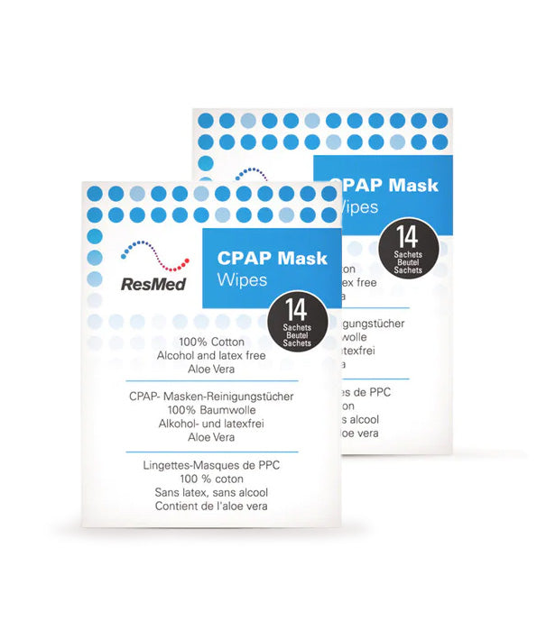 ResMed CPAP Wipes for Travel - 14 Pack Twin Pack - Easy CPAP